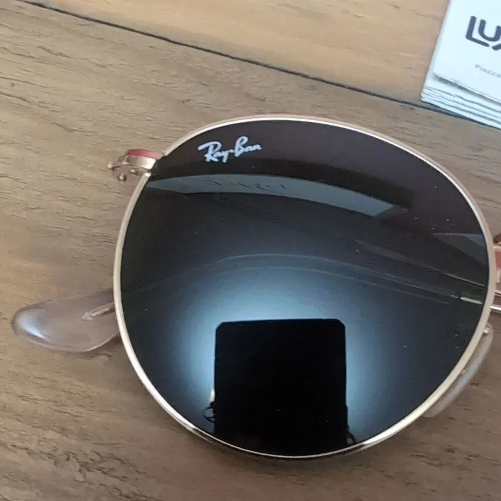 Ray Ban Sunglasses RB 3447 001 Polished Gold w/ Green Glass Lens‎